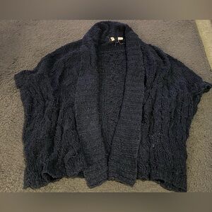 Anthropologie Moth Navy Short Sleeve Open Front Cardigan Size M/L